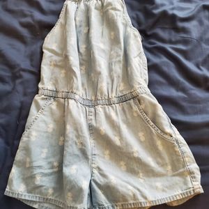 Pineapple denim one piece